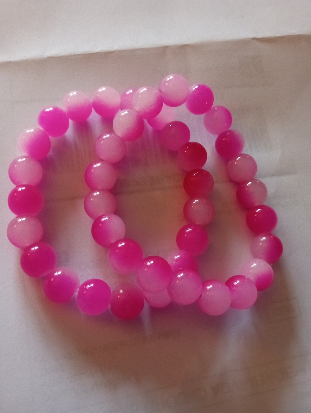 FUCHSIA SET OF TWO BRACELETS FITS SIX TO EIGHT INCH TWO FOR LESS THAN THE PRICE